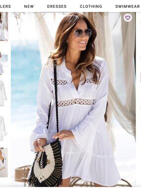 NWOT Lascana flowy flared sleeve dress/coverup Size 8/10